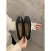 French Retro Silver Bow Flats Gentle Style Women's Shoes