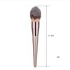 Champagne Color Makeup Brush for Women Face Basic Foundation Flame Cone Powder Flat Head Makeup Brush Tools Cosmetic Brush Set