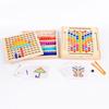 Puzzle Bead Color Matching Game Wooden Color Sorting Game  Fine Motor Training