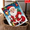 Christmas pearl painting art painting kit handmade diy home decoration painting Santa Claus with gift box and festive backdrop