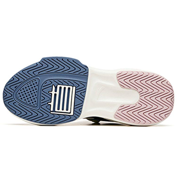 Anta Bastard Fleece lined High top Skateboard Shoes Women's Black Blue White 122048080-6