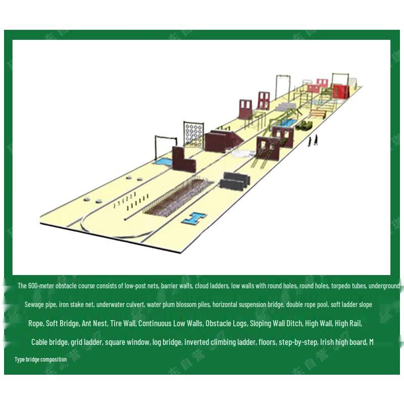 YanJia 600m Outdoor Obstacle Course Equipment