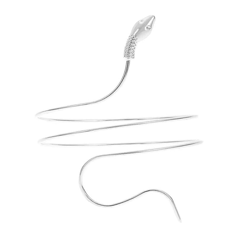 Панк спиральная змея манжета на руку браслет на руку женские украшения Египет спиральная змея манжета на руку браслет на руку