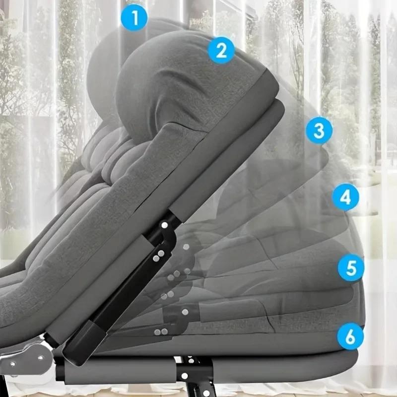 Портативная складная кровать, алюминиевая рама, мебель для отдыха на открытом воздухе, кемпинга и походов, размер для взрослых, стальная опора, простота хранения