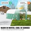VEVOR Walk-in Tunnel Greenhouse, 14.6x6.4x6.3 ft Hoop House Greenhouse Tunnel, Plant Hot House with Galvanized Steel Frame, Green PE Cover
