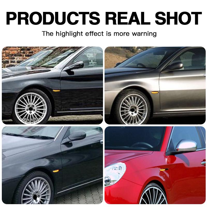 2 шт. Для Alfa-Romeo 166 1998 1999 2000 2001 2002 2003 2004 2005 2006 2007 12V Динамические светодиодные боковые габаритные огни Поворотник Янтарная лампа
