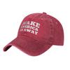 Casual Make America Go Away MAGA  Baseball Cap Distressed Denim Snapback Hat Greenland  All Seasons Travel Adjustable Hat