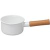 Nodahoro Milk Pan, 12cm, Enamel, Gas Stove Only, Single-Handed Pot, Made In Japan, Color White, CL-12MW