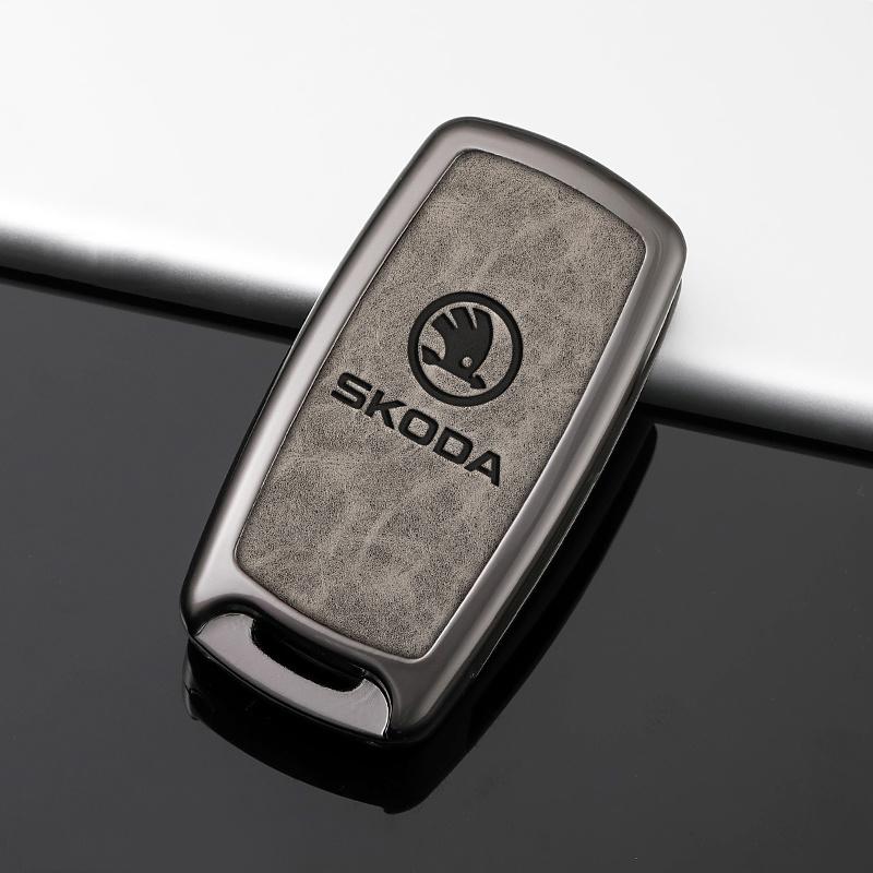 Car Flip Remote Key Fob Case Cover Protector Shell Bag For Skoda Octavia A5 A7 Fabia Superb Kodiaq Karoq Keychain Accessories