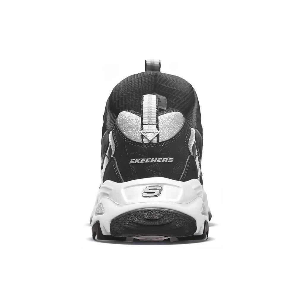 (WMNS) Кроссовки Skechers D'Lites Черно-Бело-Серые Женские 12242-BKW