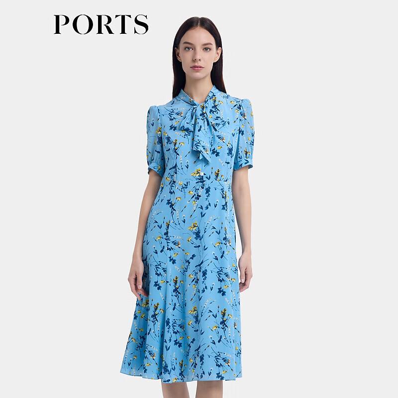 PORTS Women's Printed Silk Mid-length Dress