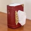 Book Style Tissue Box Holder Vintage European Designs Multifunctional Storage Organizer For Home Office Decoration