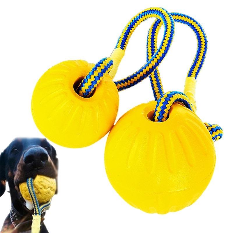 Interactive Dog Chew Ball With Rope Durable Bite Resistant Floating Pet Toy For All Dog Breeds