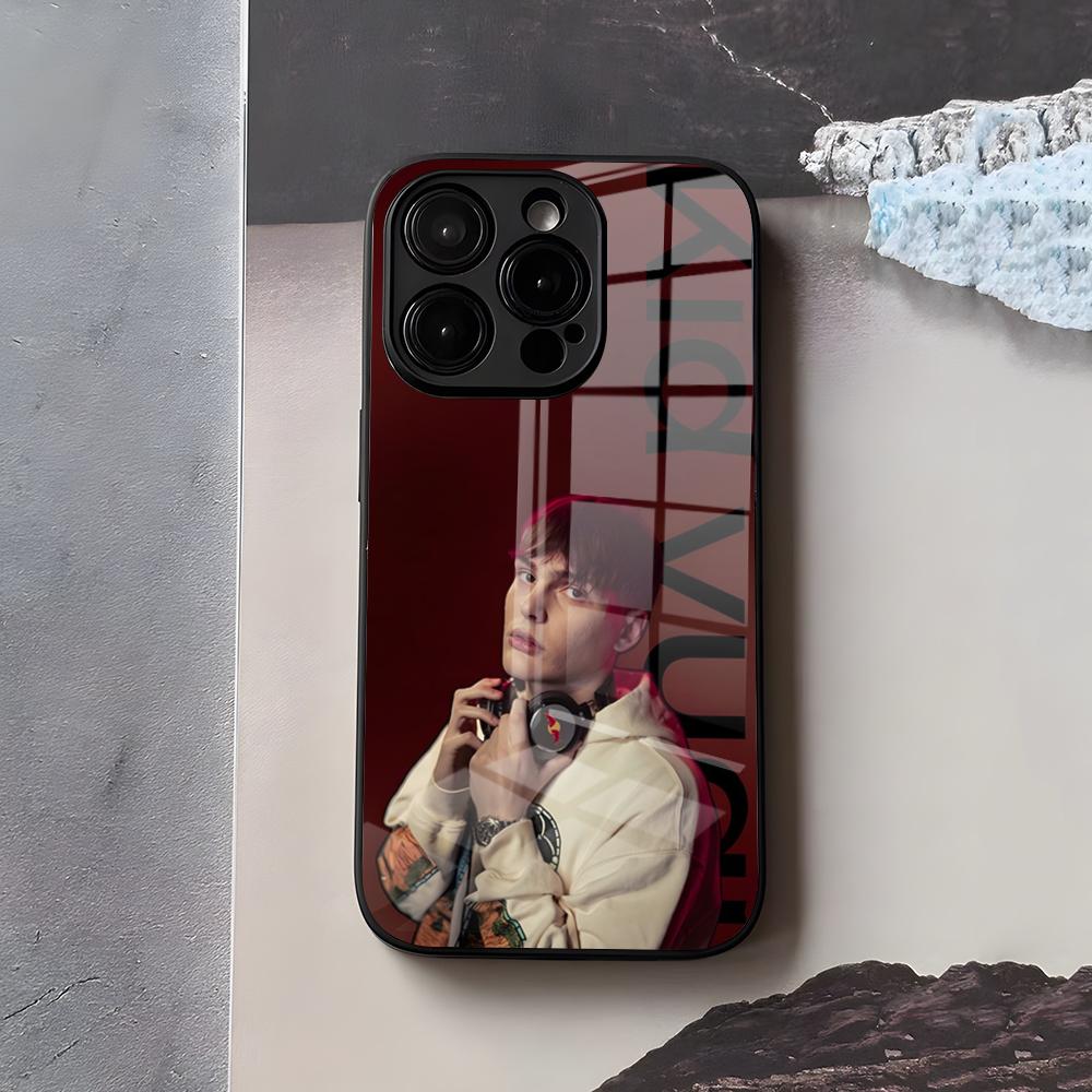 Чехол для телефона RAPPER K-Kid Yugi Для IPhone 17 Air 16 E Pro Max 15 14 13 Mini 12 Pro 11 Max Plus Черная Стеклянная Крышка