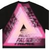 Palace Футболка с трехцветным принтом, черная, унисекс, топы P27TS298
