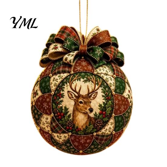 Festive Tree Pendants with Hanging Strings 2D Flat Acrylic Christmas Ornaments, Decorative Holiday Decorations Ornaments for Decoration Lanyard Party