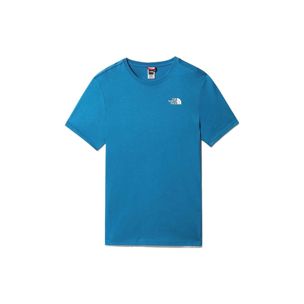 THE NORTH FACE T-Shirts Men's Blue Crew Neck Moderate Straight Fit (Unisex) T-Shirts 25489023 | Active Blue