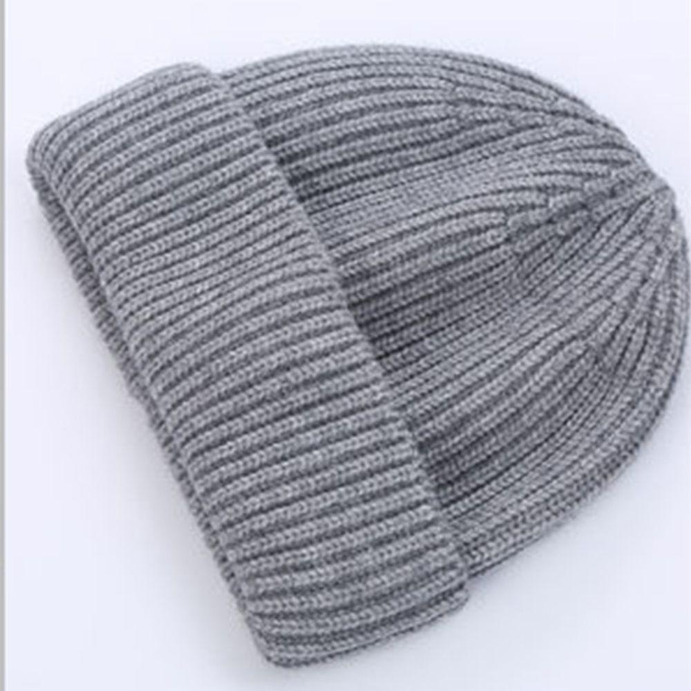 Hat Polar Bear Hip Hop Knitted Brimless Hat Women Skullcap Korean Style Beanie Hats Men Docker Cap
