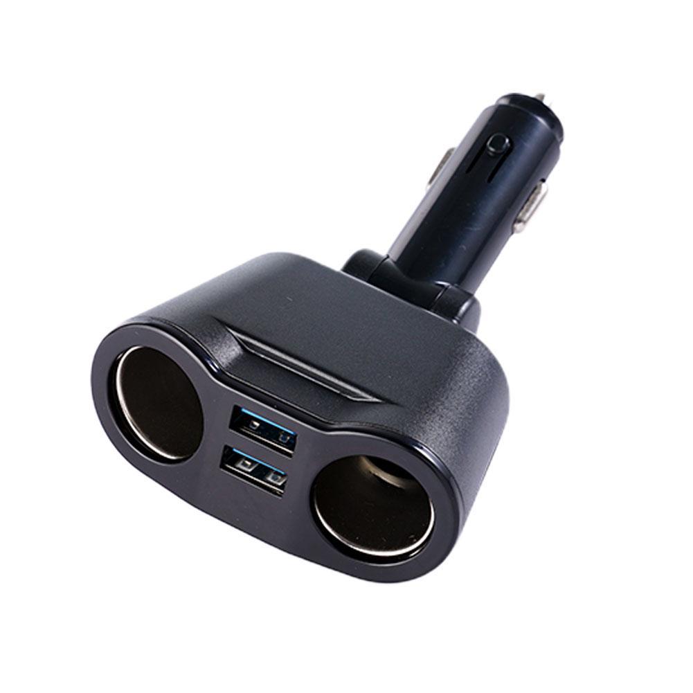 Розетка двойного USB PD QC3.0 120 Вт Разветвитель прикуривателя автомобиля 12 В 24 В Быстрая зарядка Вилка Адаптер питания для телефона для автомобильного видеорегистратора