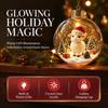 LED Lighted Christmas Bauble Ornament Acrylic Hanging Christmas Decoration  For Christmas Tree