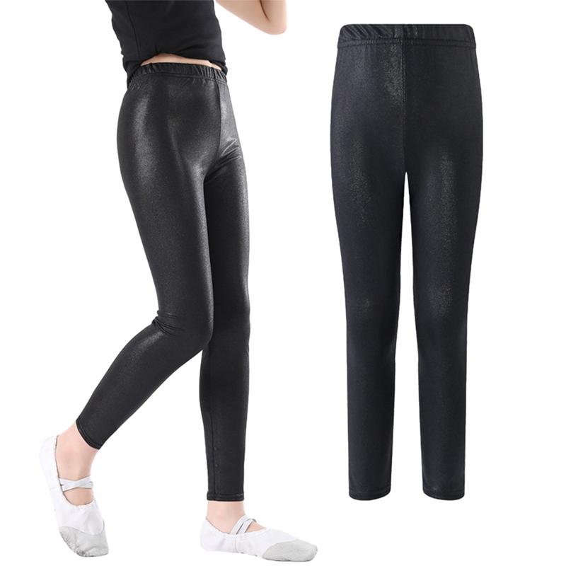 3-13 лет дети девочки однотонные леггинсы эластичные обтягивающие штаны для фитнеса и йоги