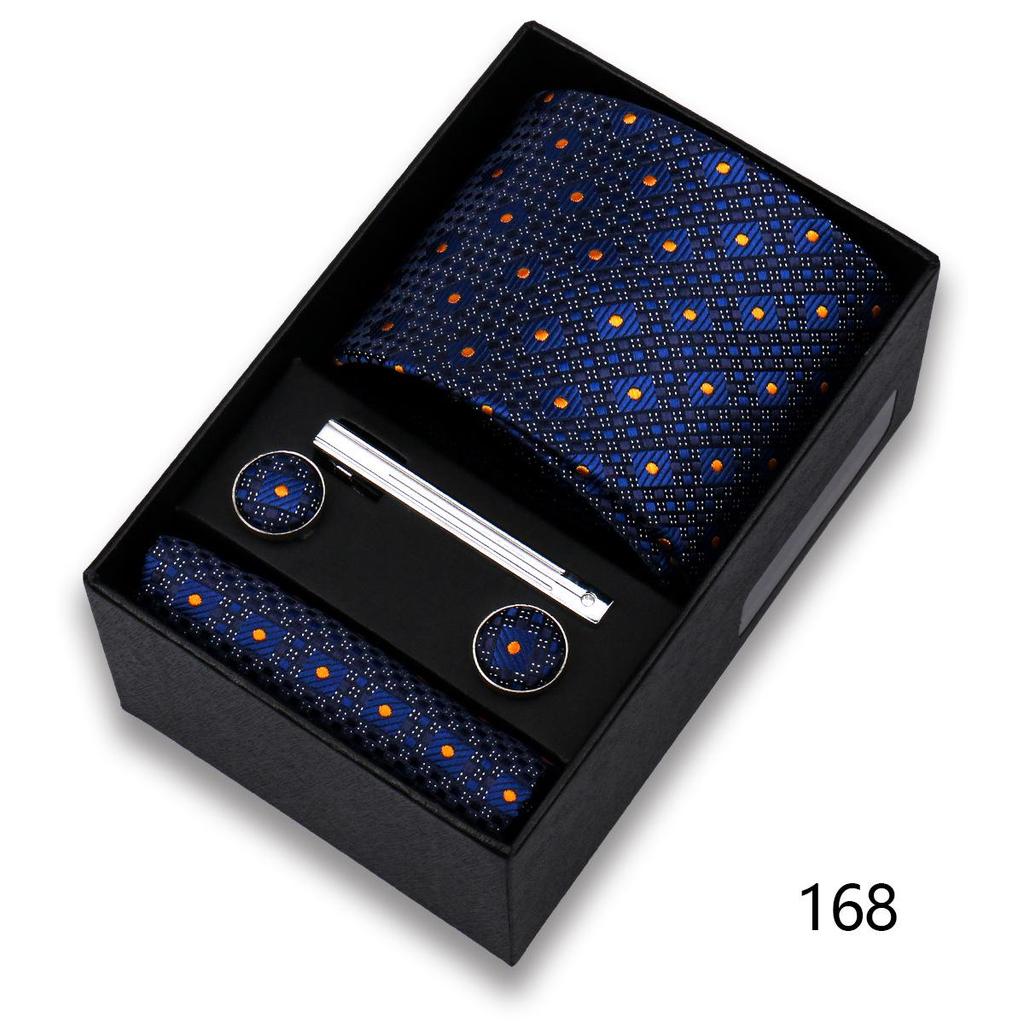 Мужской 5-предметный высококлассный набор для Black Tie с квадратным платком для свадеб и банкетов
