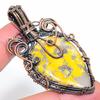 Bumblebee Jasper Handmade Copper Wire Wrap Jewelry Pendant 2.56" H2a11