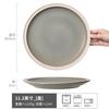 Vintage Thick White Edge Ceramic Bowl Plate Tableware Round Bowl Household Dish Plate Large Plate Restaurant Salad Bowl Ramen Bowl