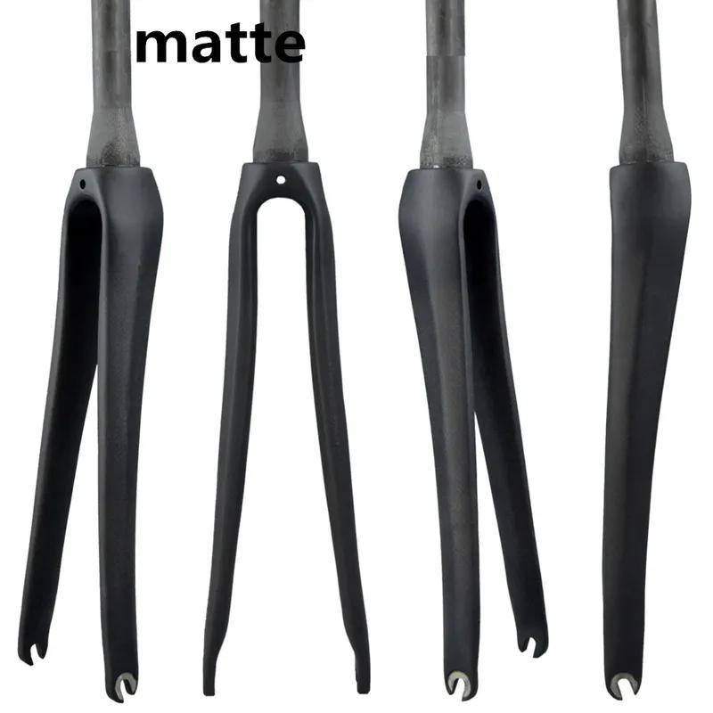 Carbon Road Bike Fork Bicycle Parts Brake 700c Wheel Barrel Axis Fork 28.6mm 3k Gloss Matte Bicycle Accessories  QC377