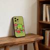 Осенний грибная лягушка Чехол для телефона Для iPhone 17,16,15,14,13,12,11 Plus,Pro Max,XS,Мягкий силиконовый черный чехол