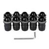 Bruce & Shark Motorcycle 10pcs M5x16mm Screw Bolt Washer Kit Windscreen Shield Alu (Black)