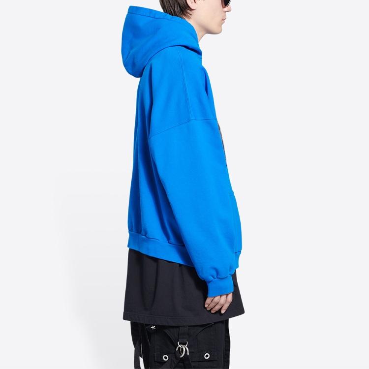 Balenciaga x THE SIMPSONS Cotton Hoodie Wide Fit 'Blue' Men's 674986TLVG84210