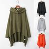 Women's Spring and Autumn Hoodie Long Hooded Sweatshirt Large Size Long Single Layer Hoodie Top