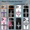 Готический Кокетливый Кибер Сигилизм Крест Для iPhone 17 pro Max/ pro Полное Покрытие Наклейка Кожаная Пленка-Обёртка Красочная Задняя Защитная Пленка