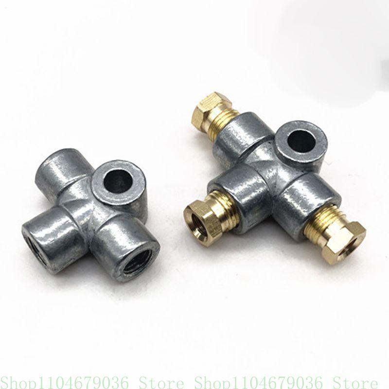 New Silver 3 Way for T Piece Brake Pipe With 3 Male Short Metric Copper 3/16 10mm Inch Replacement Parts