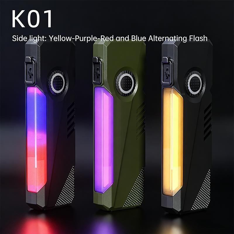 Мини-фонарик USB с подзарядкой, Рабочий фонарь COB LED с магнитом, Водонепроницаемый портативный фонарь для кемпинга на открытом воздухе, ремонта