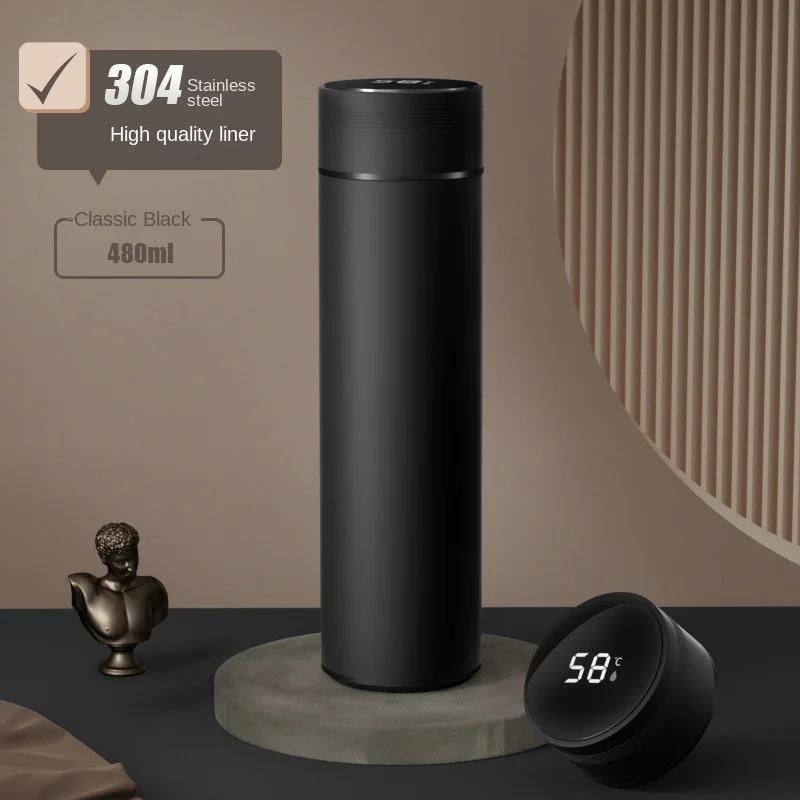 Термос из нержавеющей стали 500 мл с разделителем 316 Smart Cup Высококачественная подарочная чашка Кофейная чашка Подарок отцу Холодная чашка для бизнеса