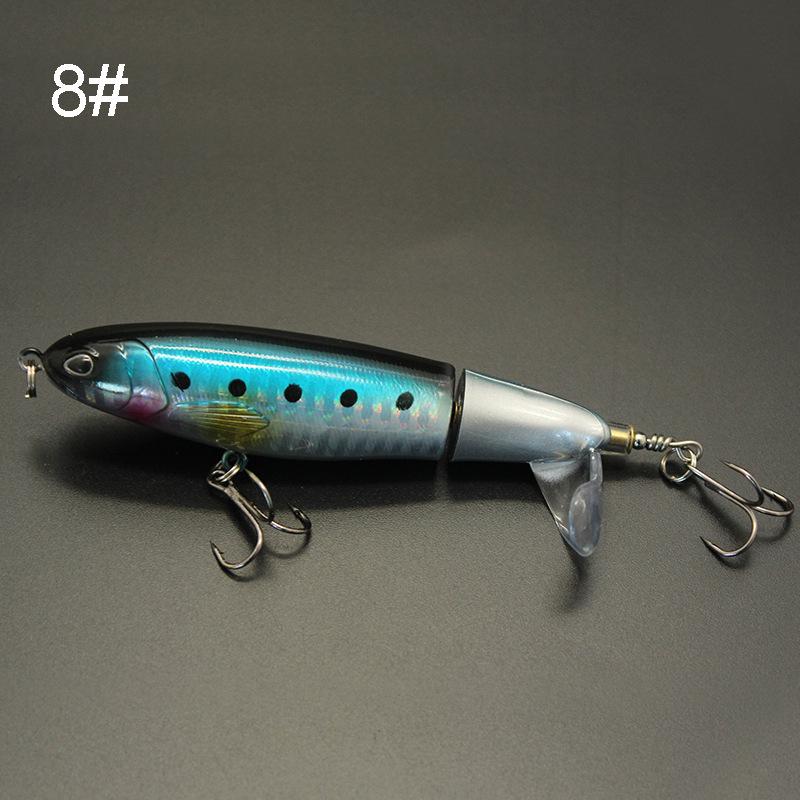 1 шт. 9 см/13 г. Верхняя водная попперная рыболовная приманка, искусственная жесткая приманка, 3D-глаза, мягкие вращающиеся хвостовые воблеры, рыболовные снасти Pesca