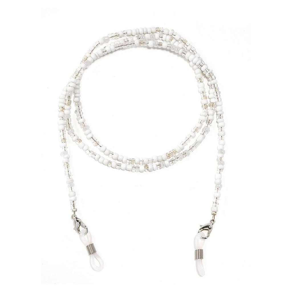 Цепочка для очков и маски двойного назначения из разноцветных рисовых бусин