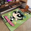 Custom The Powerpuff Girls Mat Personalized Name, Polyester Washable Indoor Entryway Rug, Gift for Christmas, Easter, Thanksgiving Day