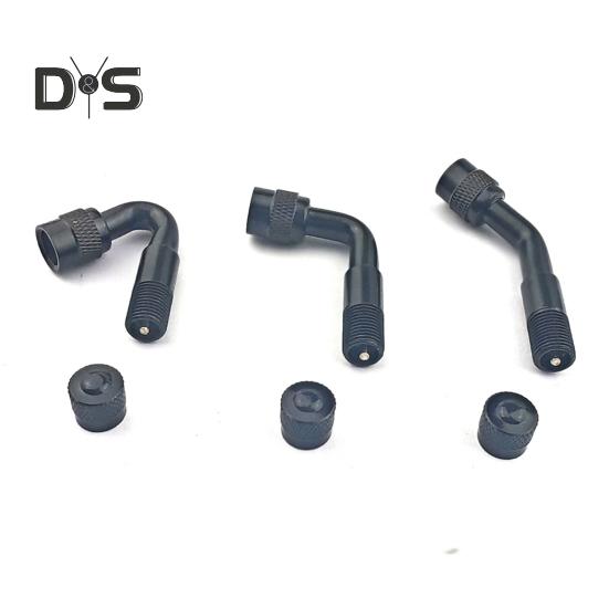 Комплект латунных удлинителей для вентилей шин, изогнутый на 45/90/135 градусов, комплект адаптеров для надувных вентилей автомобилей, мотоциклов, скутеров, удлинитель сопла с резиновым сердечником вентиля