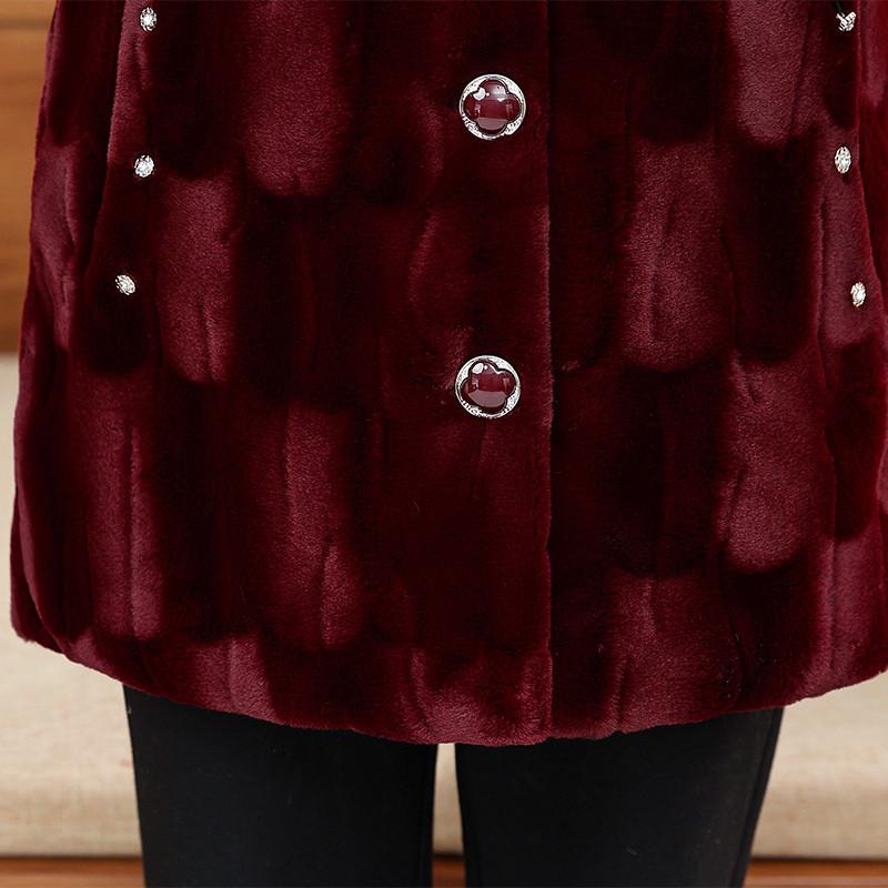 Женское зимнее пальто - плюс бархат, утолщенное, элегантный китайский стиль для людей среднего и пожилого возраста