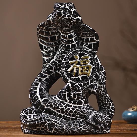 Статуэтка змеи китайского зодиака, маленькая деревянная фигурка животного фэн-шуй, 2025 лунный Новый год, скульптура змеи, домашний офис, декор для удачи, успеха, богатства