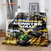 Мягкие одеяла с 3D-изображением Monster Truck Monster Jam, Теплое плед-покрывало, Уютное одеяло для пикника, кроватей, дивана, дома, спальни