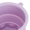 Portable Folding Makeup Brush Cleaner Cup Purple Silicone Scrubber Pad  Sponge and puff cleaning
