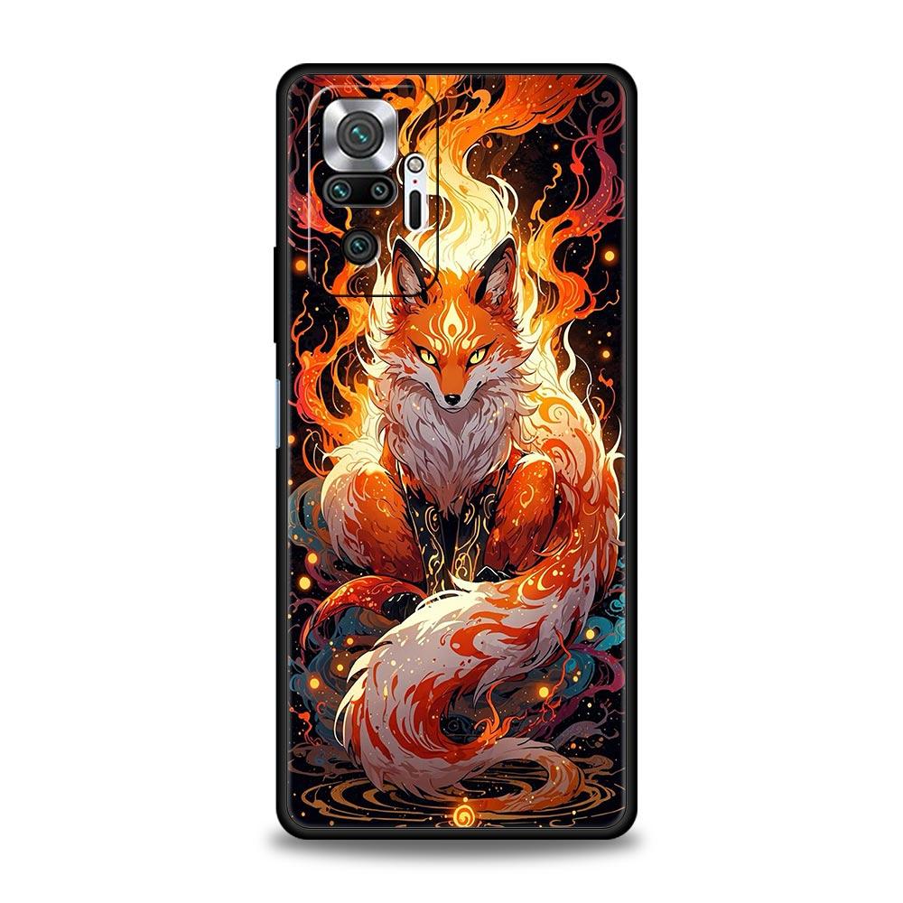 Red Fox Phone Case Cover for Redmi 14C 10C Note 15 14 13 12 10 11 K40 Pro Plus 5G Soft TPU Shockproof Shell Fundas Capas Coque