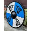 Medieval Wooden Viking Shield Round Valhalla Raven Authentic Battle Shield Vikin