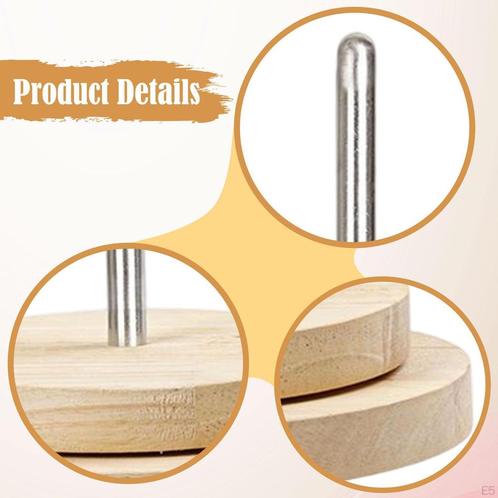 Деревянный держатель для клубка пряжи, вращающийся диспенсер, органайзер ручной работы, хранилище инструментов, нитки