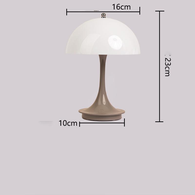 Mushroom Table Lamp USB Charging Flower Buds Table Lamp Touch Dimming Bedroom Bedside Decorative Lamps