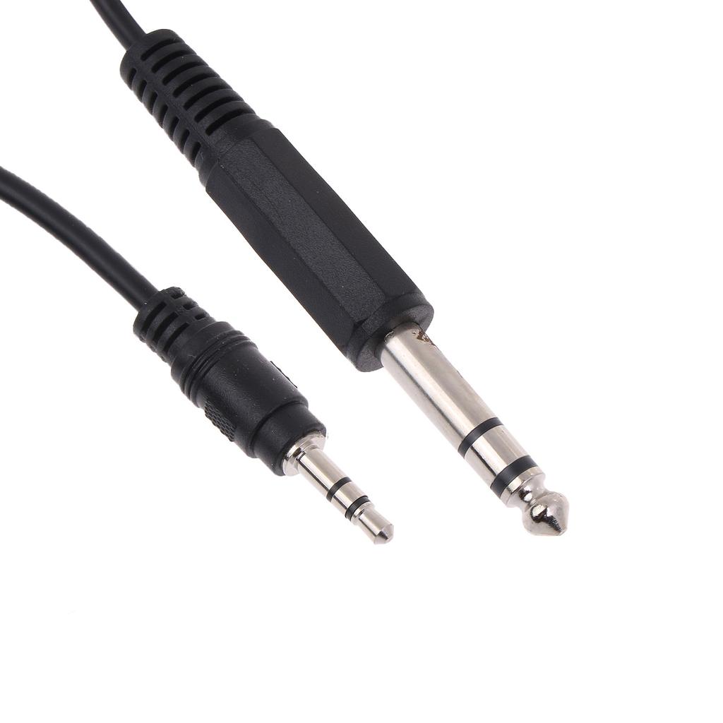 6.35mm TRS Stereo Male to 3.5mm Male Plug Aux Cable Cord 1.8m 1/4" to 1/8" Connection Cord for Power Amplifier Equalizer